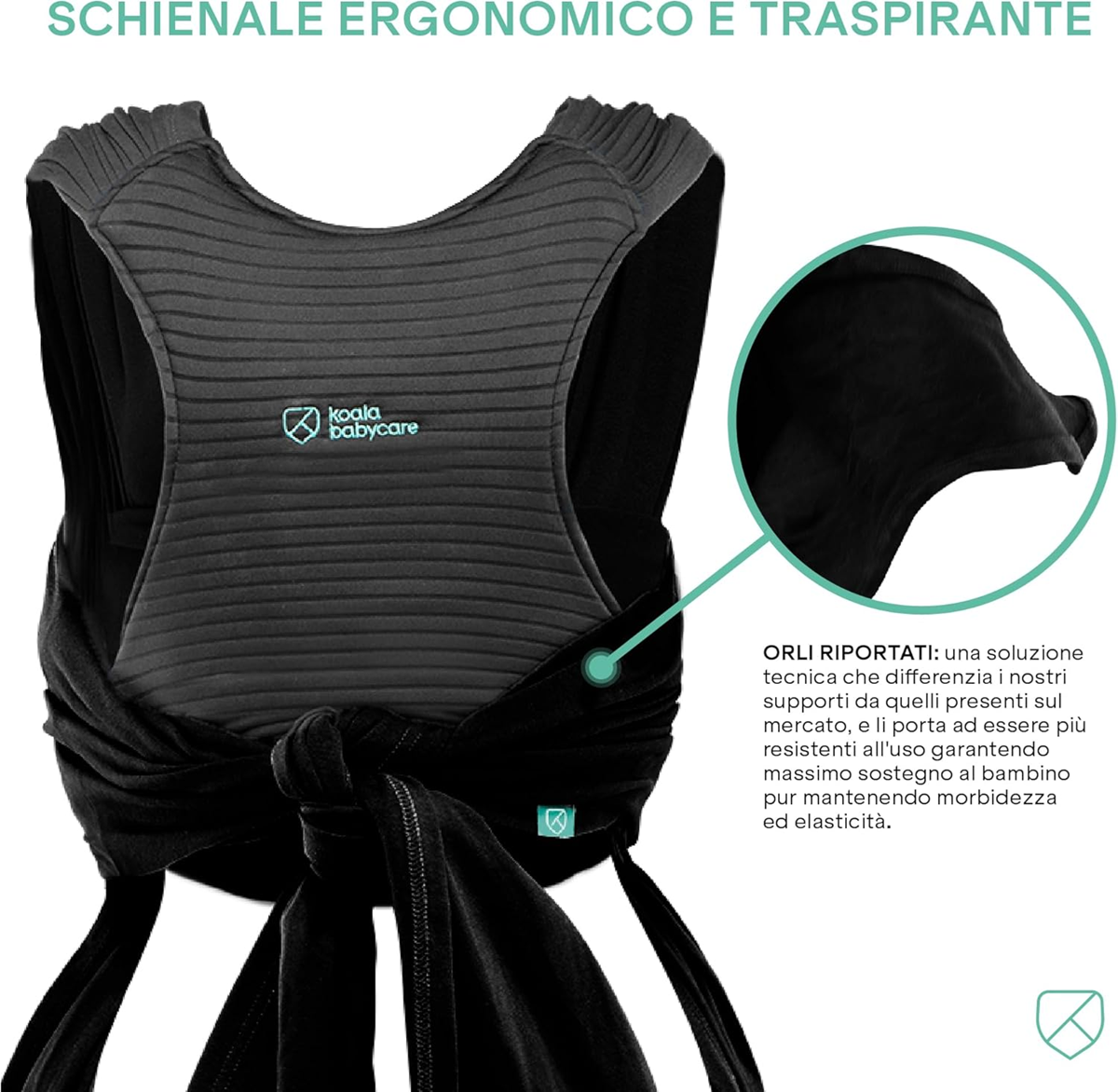 KOALA BABYCARE elastická šatka na nosenie max 15kg