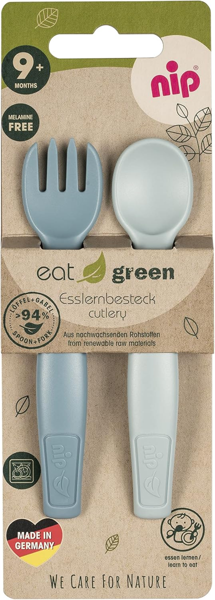 NIP Eat Green súprava príboru 9 mes.+