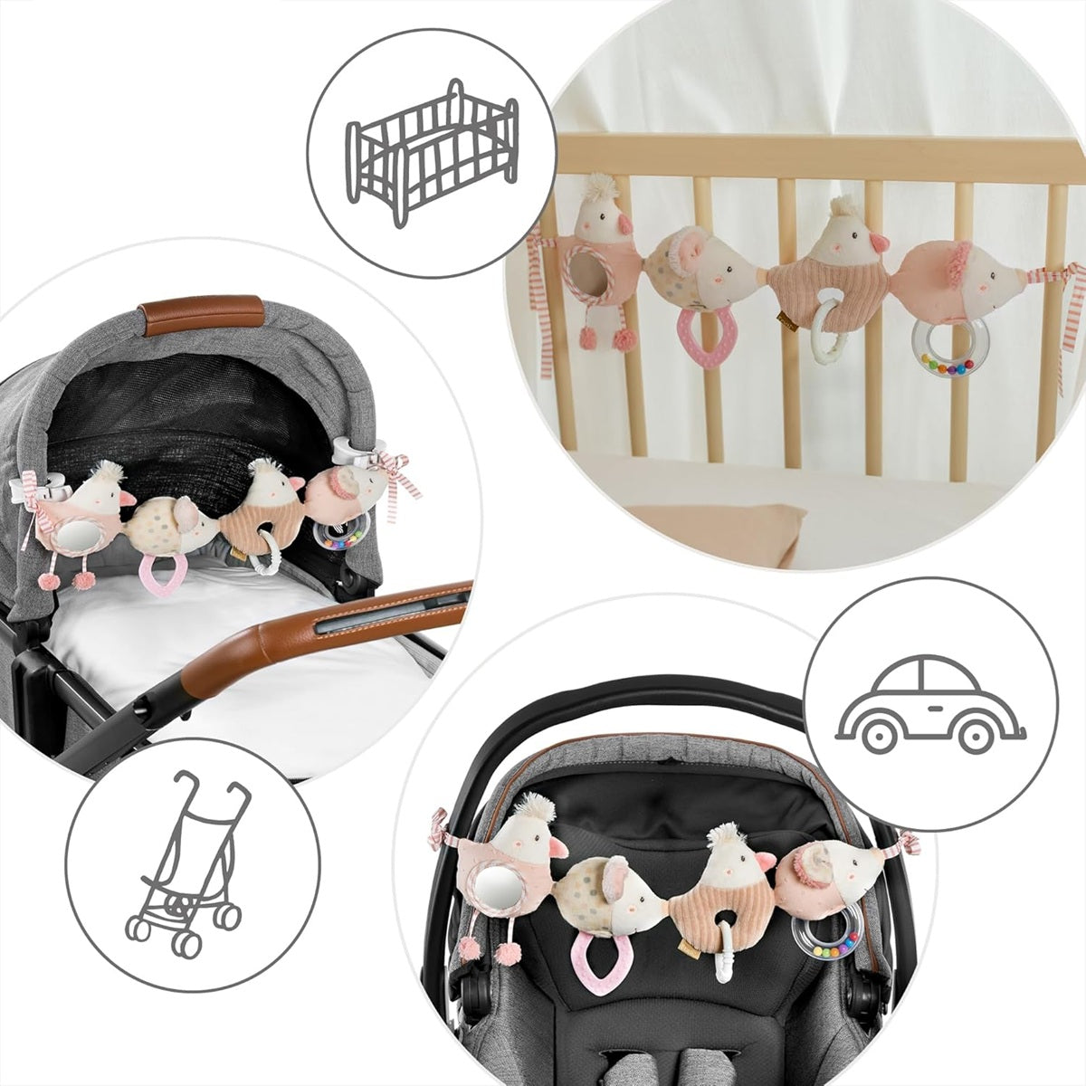 Fehn FehnLand stroller and crib toy Farm
