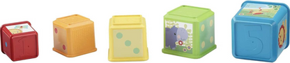FISHER-PRICE Stack & Explore Blocks kocky rôznych veľkostí 5 kusov
