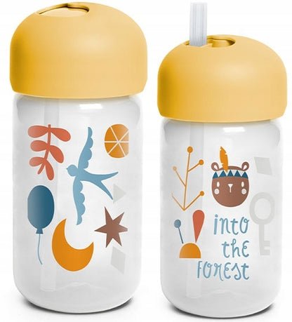 SUAVINEX Straw Trainer Cup fľaša so slamkou 340ml 18msc+