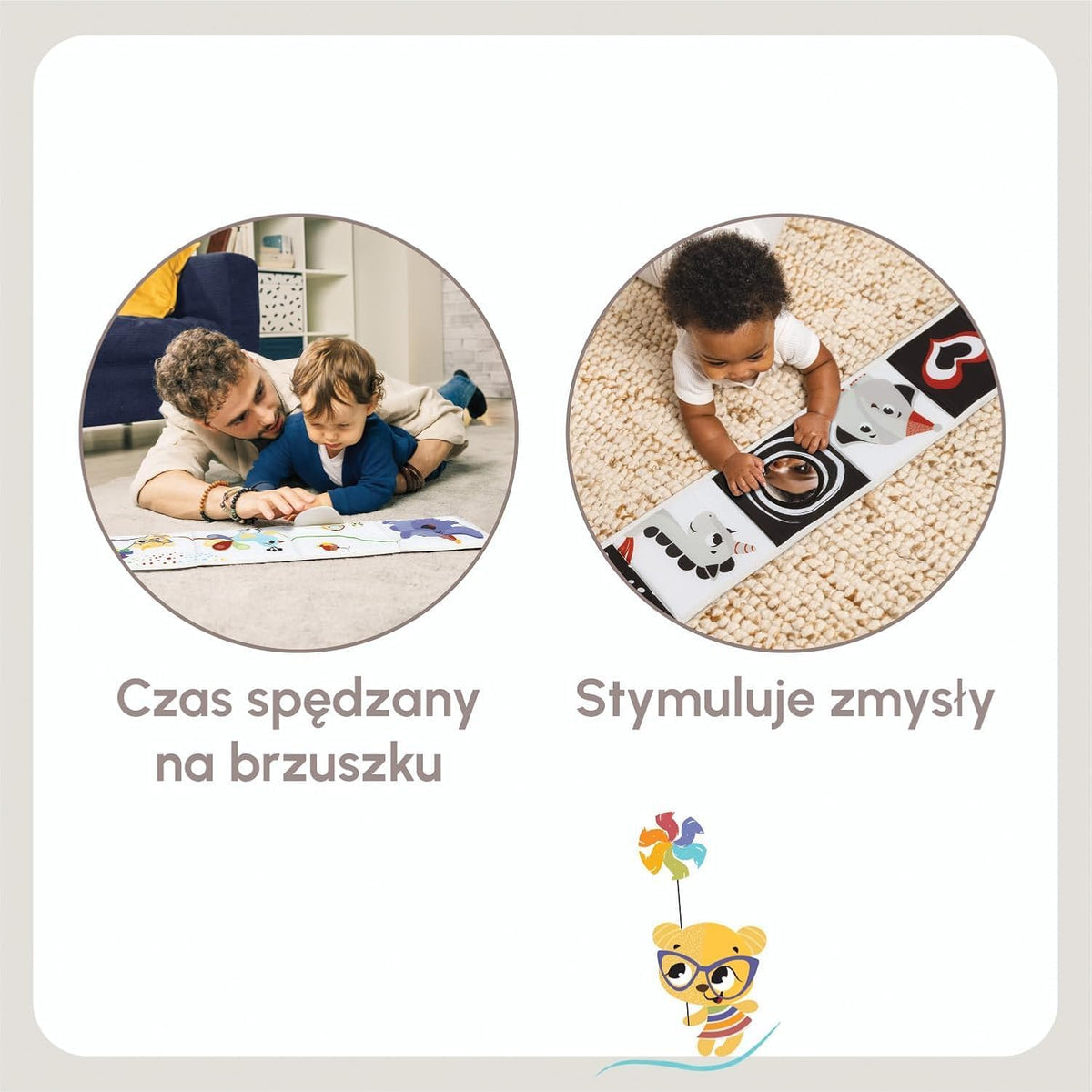 TINY LOVE double-sided sensory book 0+ contrast