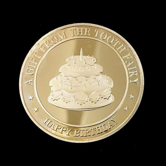 BRADOC Zúbková víla pozlátená kovová minca pod vankúš 4 cm TORTA
