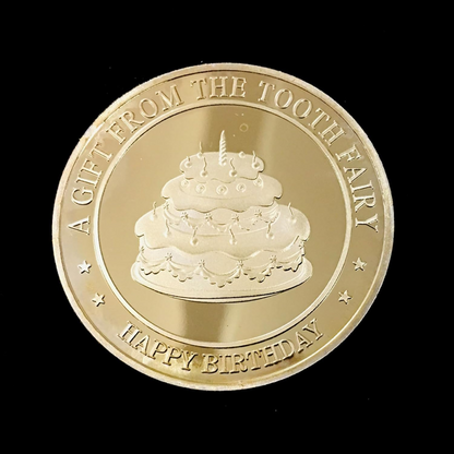 BRADOC Zúbková víla pozlátená kovová minca pod vankúš 4 cm TORTA