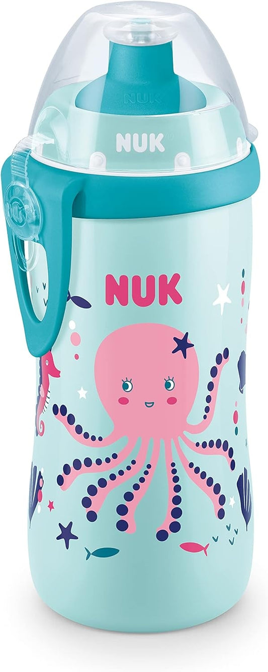 NUK Junior Cup BOUTEILLE 18 m+ bec push-pull 300 ml EFFET CAMÉLÉON