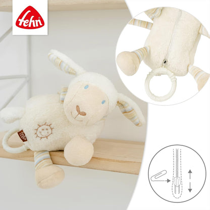 FEHN pendente de peluche com caixa de música OVELHA 17 cm canção de embalar de Brahms