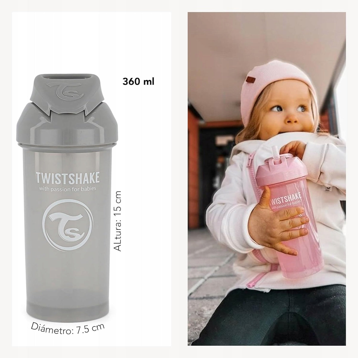 TWISTSHAKE náustok a 2 slamky do pohára STRAW CUP