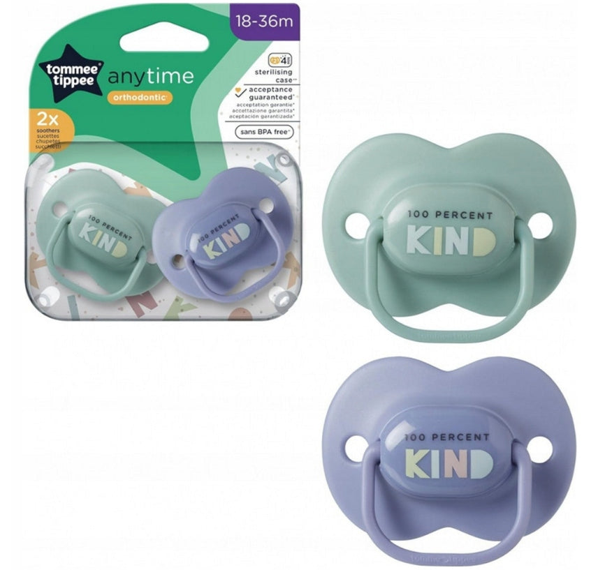 TOMMEE TIPPEE AnyTime cumlíky na upokojenie x2 18 – 36 mes. ORTODONTICKÉ