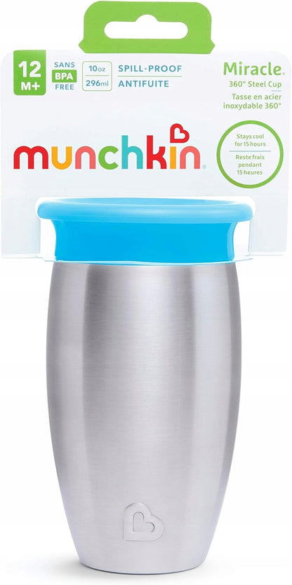 MUNCHKIN Miracle pohárik 360 6m+ 296 ml nerezová oceľ