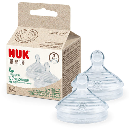 NUK for Nature cumlík na fľašu x2 S 0 – 6 mes.