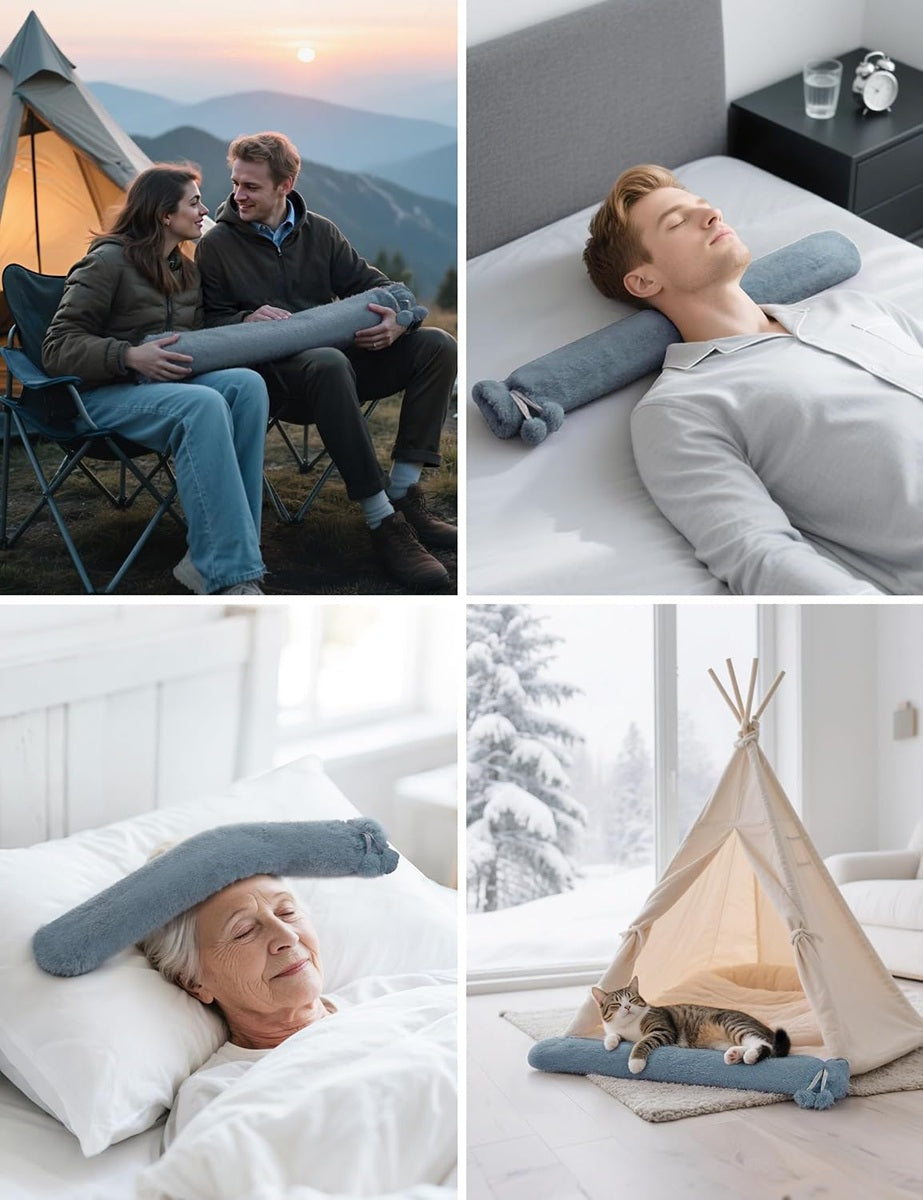 HOMEALEXA gumený termofor na vodu 2 litre + mäkký obal 72 cm