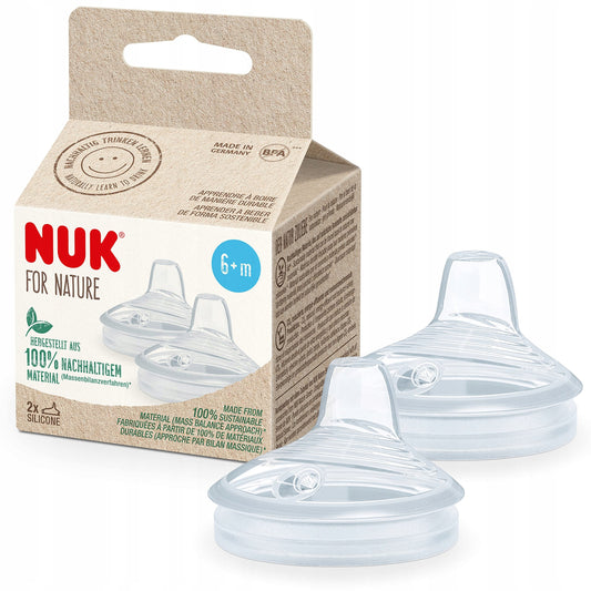 NUK for Nature Στόμιο σιλικόνης θηλή για κύπελλο 6m+