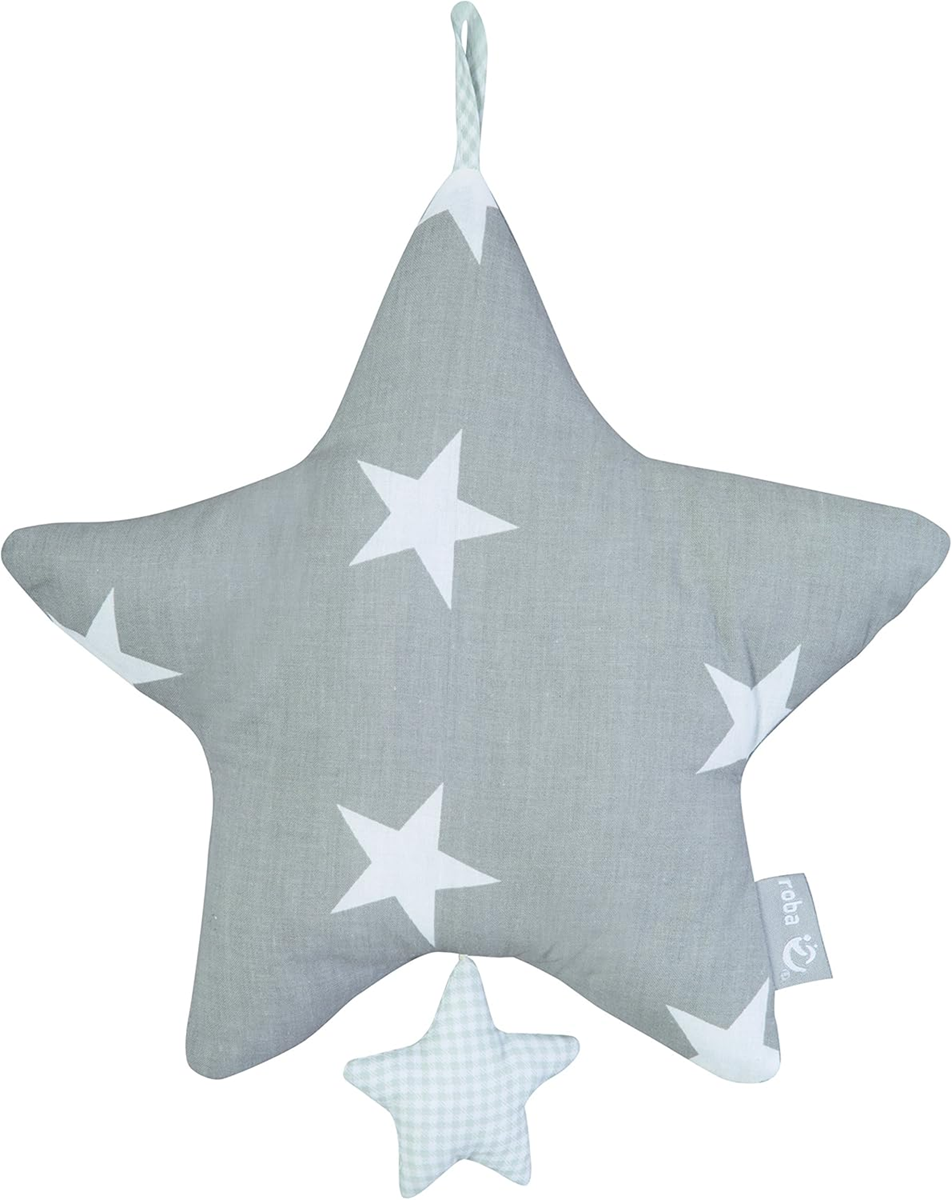 ROBA Little Stars závesná hračka s hracím strojčekom na kočík a postieľku 27 x 27 cm