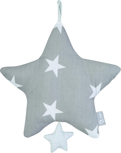ROBA Little Stars závesná hračka s hracím strojčekom na kočík a postieľku 27 x 27 cm