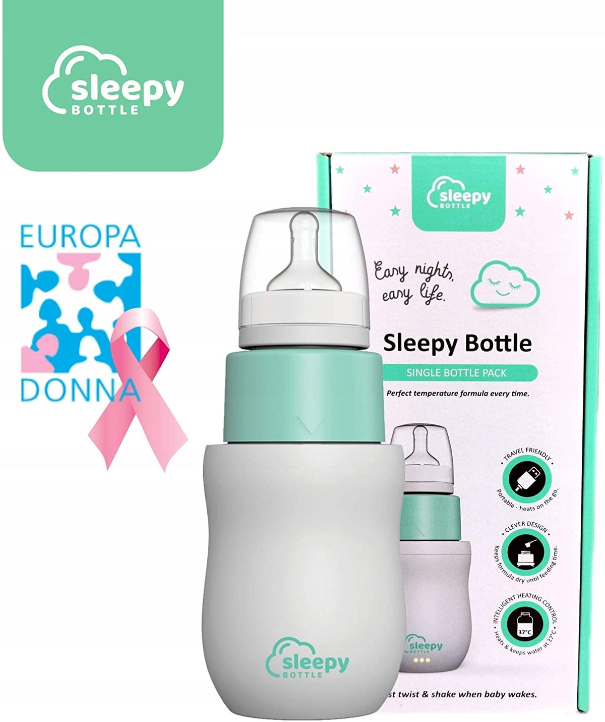 SLEEPY BOTTLE štartovacia súprava ohrievača s fľašou 1