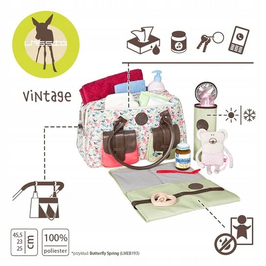 LASSIG Vintage Metro Bag taška na plienky a doplnky + príslušenstvo