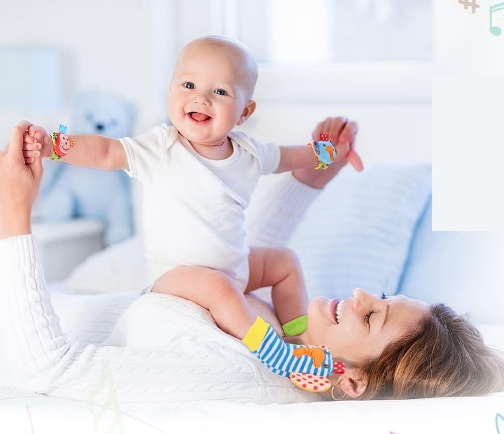 VICLOON náramky na zápästia a ponožky s hrkálkami x 4