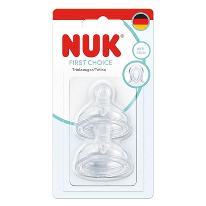 NUK First Choice bottle nipples from 6 months, Flow Control, 2 pcs.