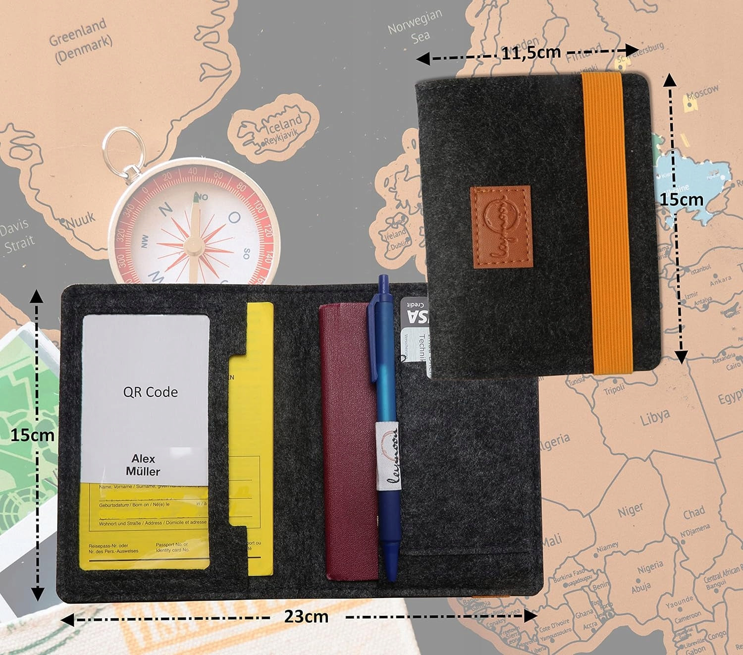 LEYMOON ORGANIZER PUZDRO na dokumenty a očkovací preukaz