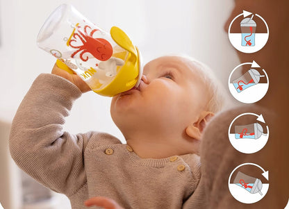 NUK Motion Cup nekvapkáci s flexibilnou slamkou 8 m+