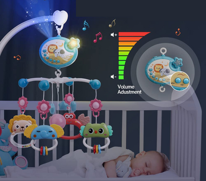 MINI TUDOU kolotoč s projektorom a 150 uspávankami + diaľkové ovládanie ANGLICKÝ JAZYK