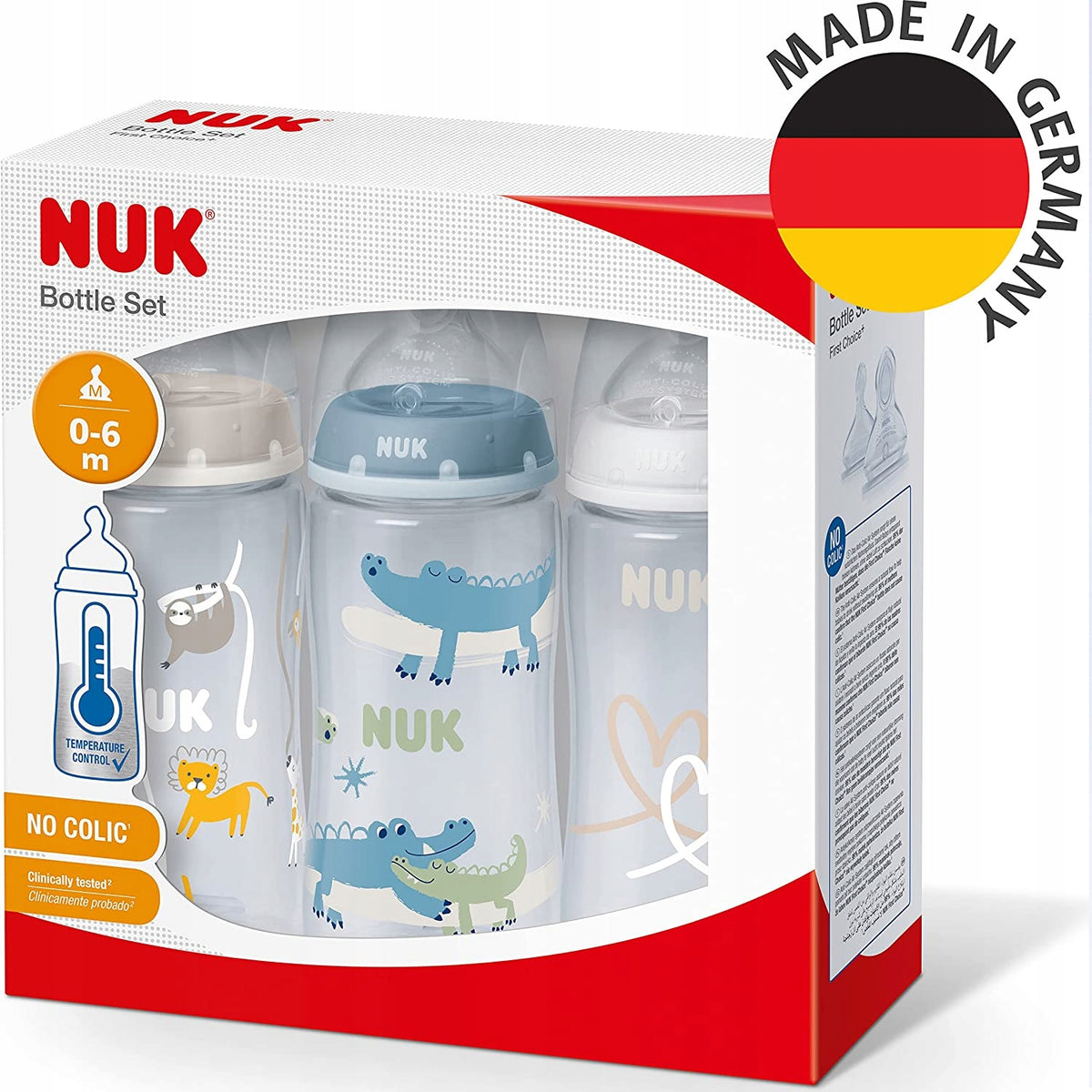 NUK No Colic zestaw butelek 3x 300 ml 0-6 – zdjęcie 2