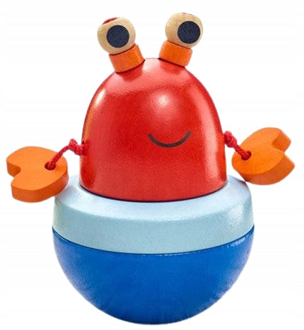 SELECTA Váňa-Vstaň neprevrátiteľná drevená hračka KRAB 10 cm