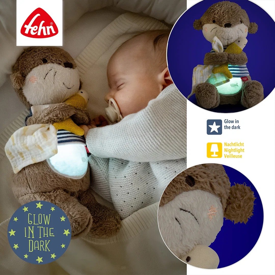 Fehn Otter lampka nocna i przytulanka