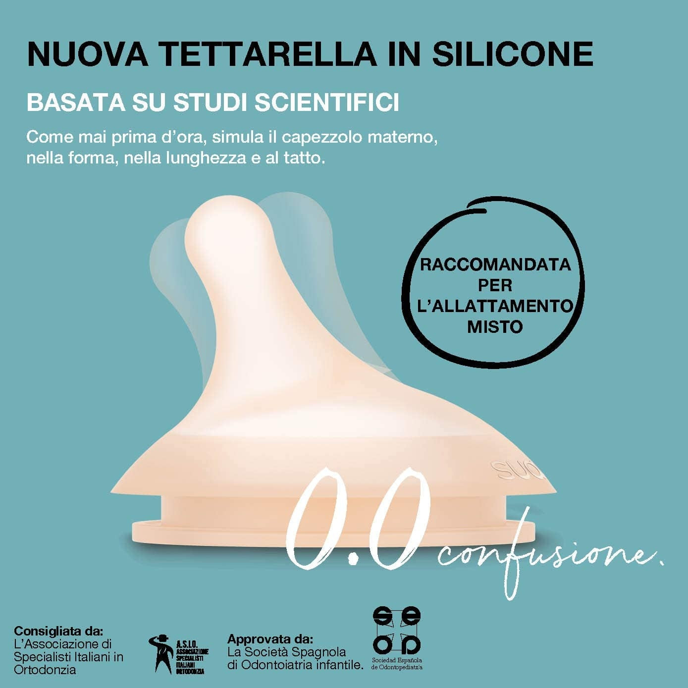 SUAVINEX Zero Zero cumlík na fľašu x2 0m+