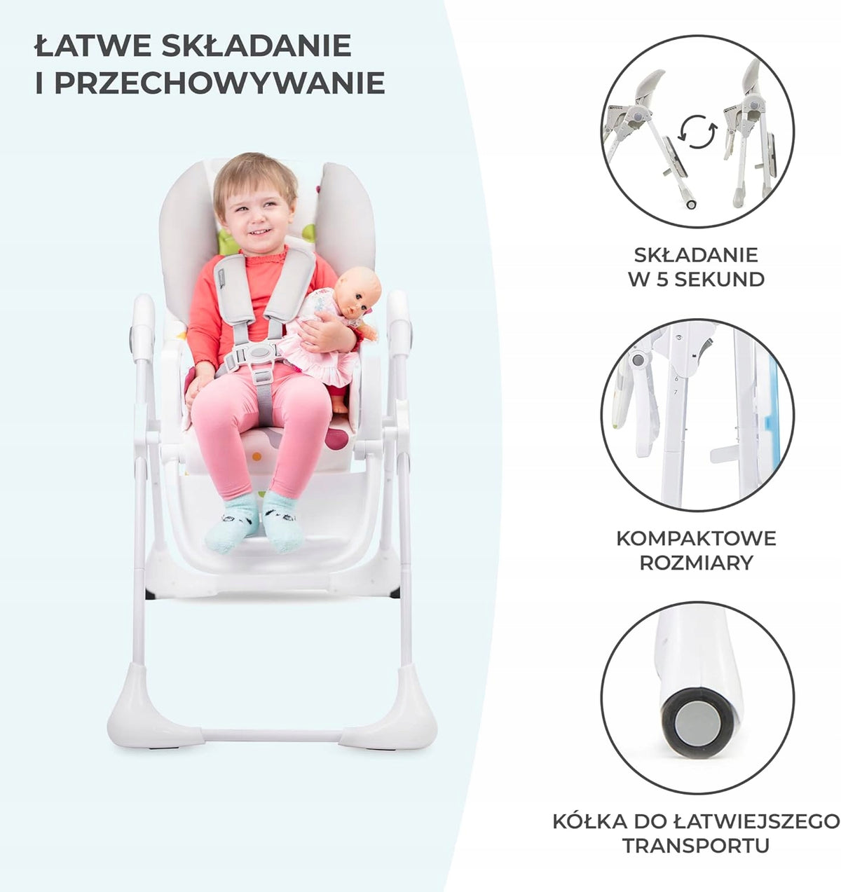KINDERKRAFT YUMMY jedálenská stolička s pultíkom