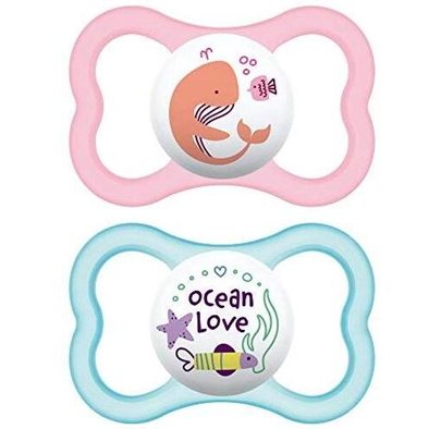MAM AIR chupeta calmante em silicone x2 16m +