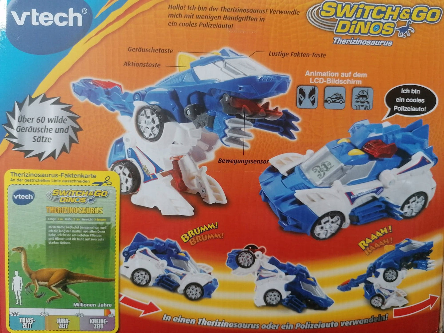 VTECH Switch&Go Dinos TRANSFORMERS, nemecký jazyk