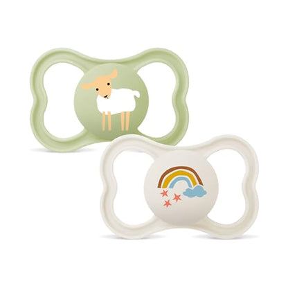 Suzete ortodontice din silicon MAM Air, set de 2, 16 luni+