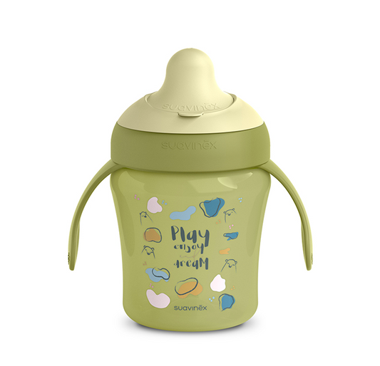 SUAVINEX Learning Cup netečúci pohár s tvrdým náustkom 200 ml 6 m+