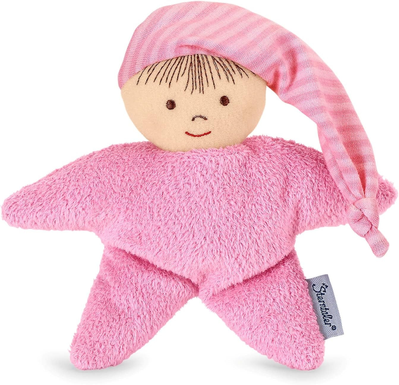 STERNTALER bábika na maznanie s hrkálkou 16 cm "N