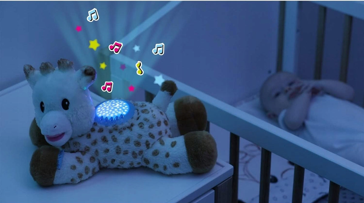 Sophie la Girafe plyšová hračka a projektor uspávaniek