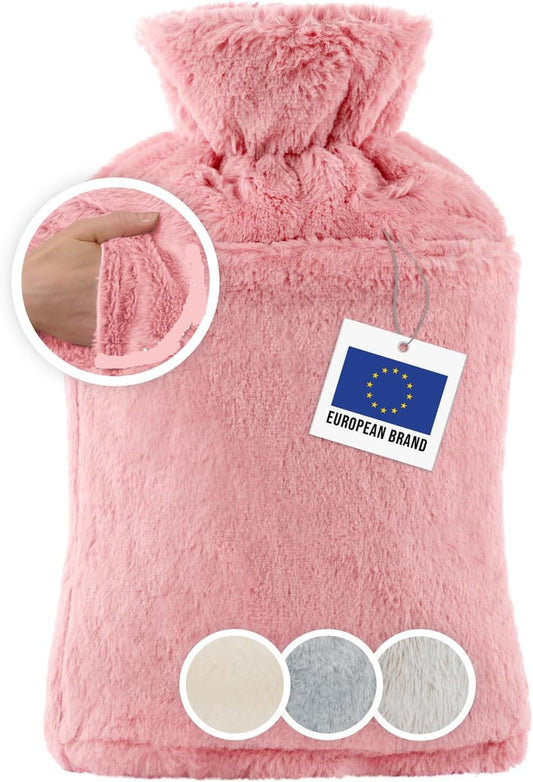 BLUMTAL Premium gumový termofor na vodu 1,5 litra + flísový obal 21 x 31 cm