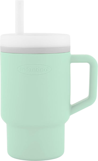 INFANTINO My 1st Tumbler silikónový hrnček s náustkom proti vyliatiu 266 ml 6 m+