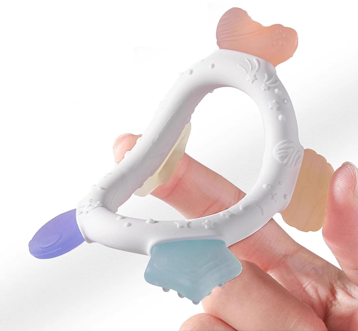 AKOLIK extra mäkké silikónové masážne hryzadlo 9,5 cm 3 m+