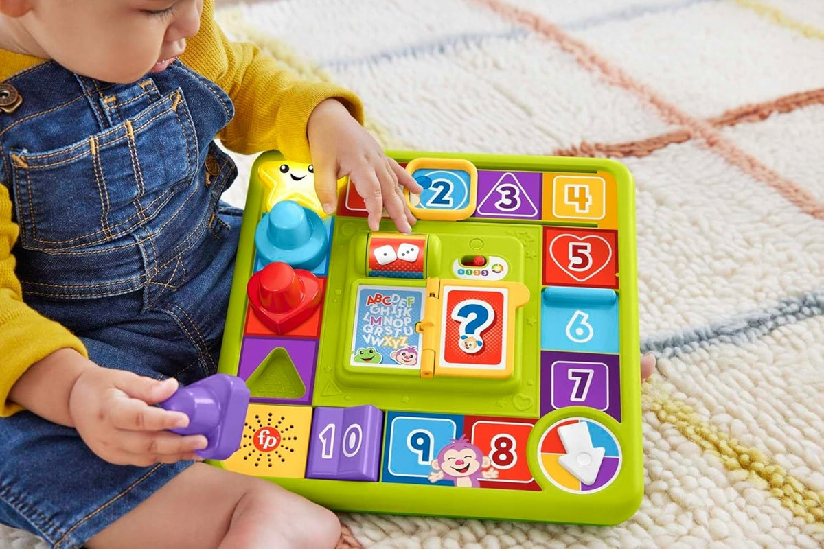 FISHER-PRICE HRB74 tablero de juego interactivo 40 sonidos idioma alemán