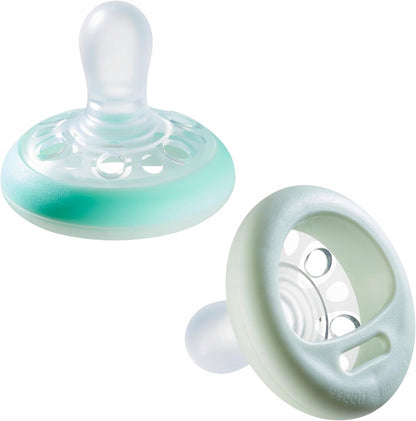 TOMMEE TIPPEE ortodontický cumlík x2, 0 – 6 mes., SVIETI V TME
