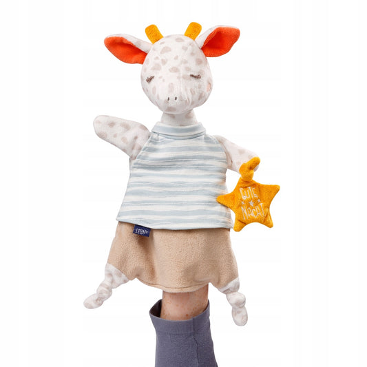 FEHN Goede Nacht handpop die oplicht in het donker GIRAFFE