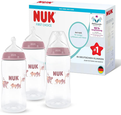 NUK First Choice súprava 3× fľaša 300 ml cumlík M 3 m+ KOALA