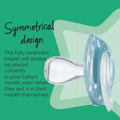 Tommee Tippee Night svietiace symetrické cumlíky 18-36m