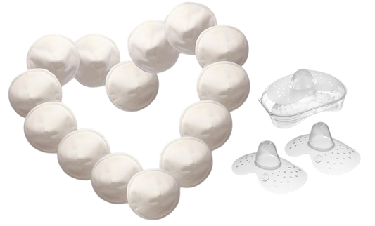 MOM'S PADS Bambusové vložky do podprsenky x14 + vrecko na pranie, kozmetická taštička