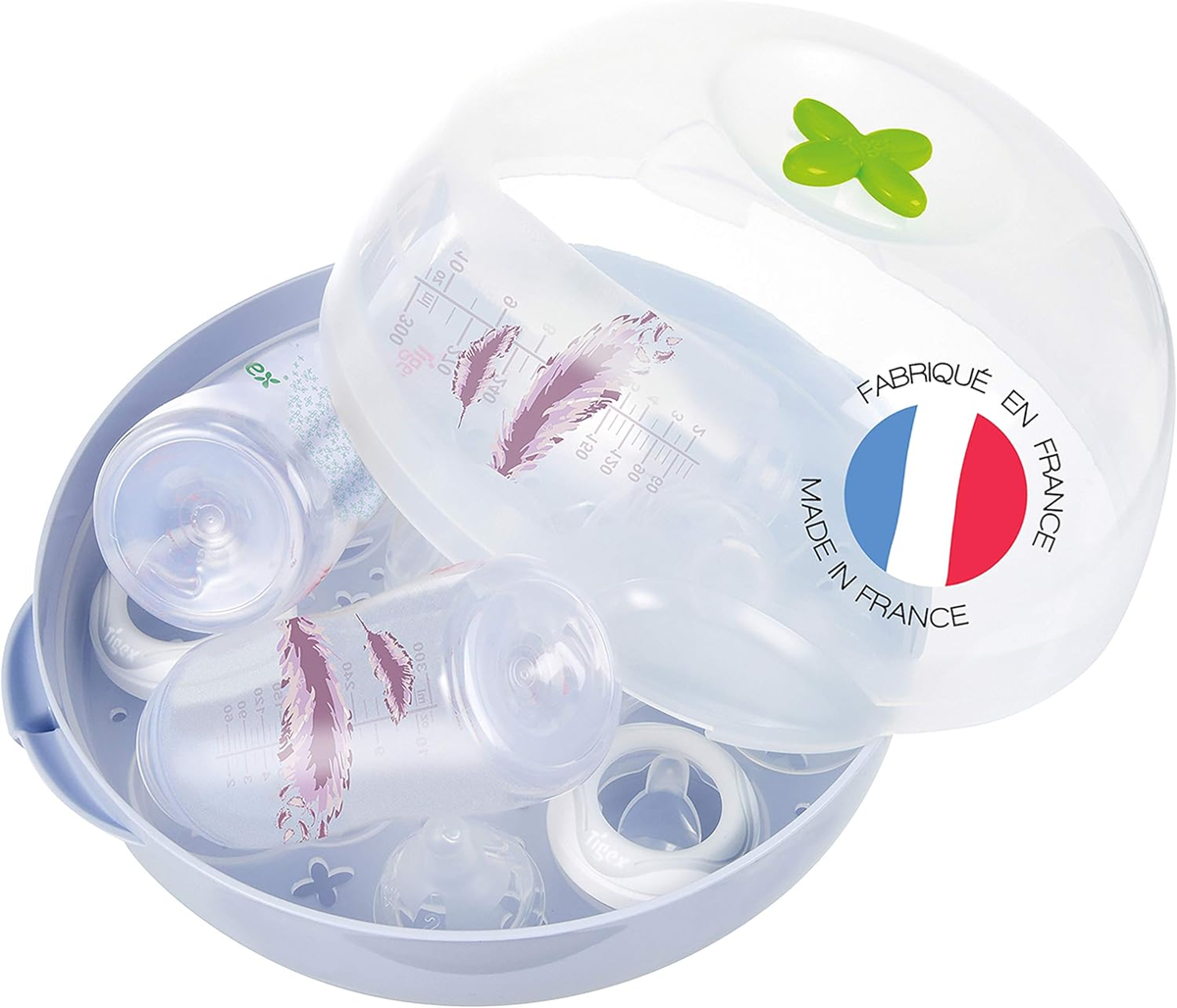 TIGEX Express mikrovlnný sterilizátor na 5 fliaš a príslušenstvo, 4 minúty