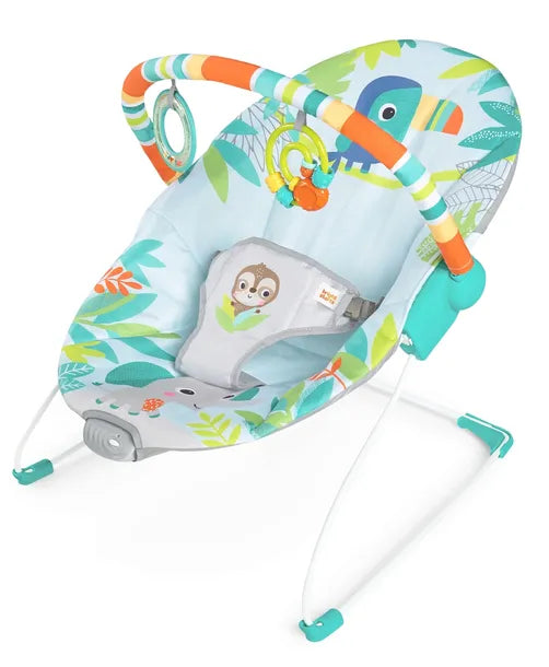 BRIGHT STARTS Rainforest bouncer with vibrations and melodies