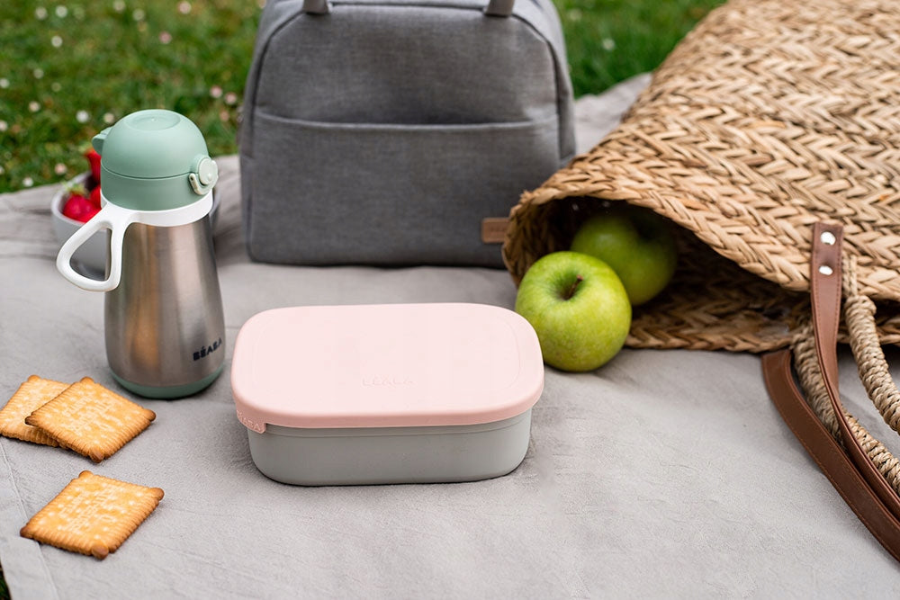 BEABA desiatový box lunchbox NEREZOVÁ OCEĽ 760 ml s priehradkami