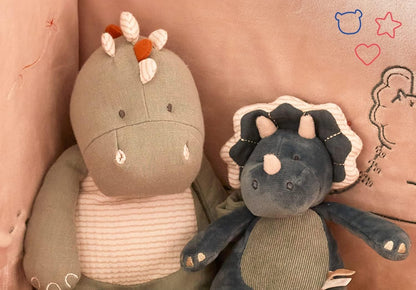 NOUKIE'S musical cuddly toy "Brahms' Lullaby" TRICERATOPS 20 cm