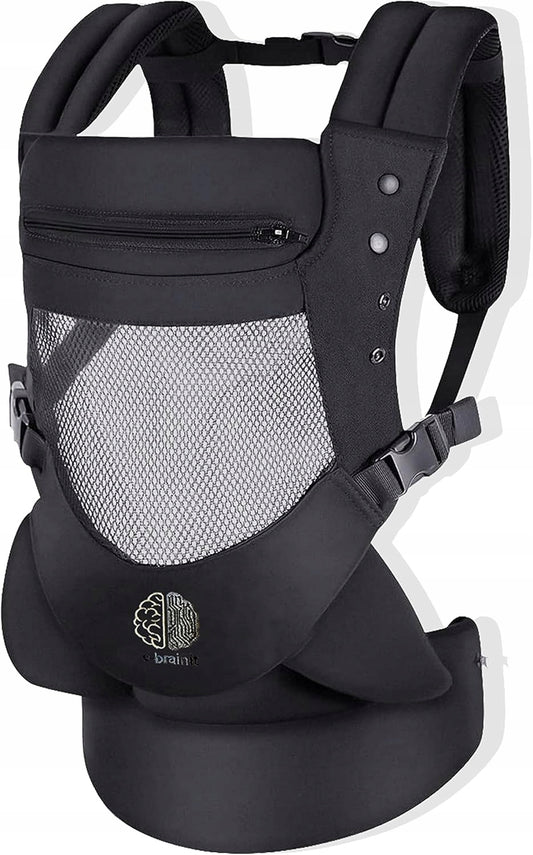 Marsupiu ergonomic EBRAINIT cu plasă, de la 4 luni până la 18 kg